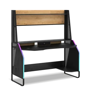 Геймърско бюро «Black 2» с USB зарядна станция, размер 142x154x72