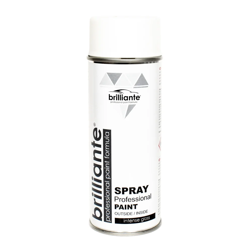 Професионална боя спрей Brilliante, Pure Matt White, 400 мл