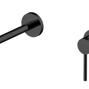 Стенна батерия за мивка Circle Two Black