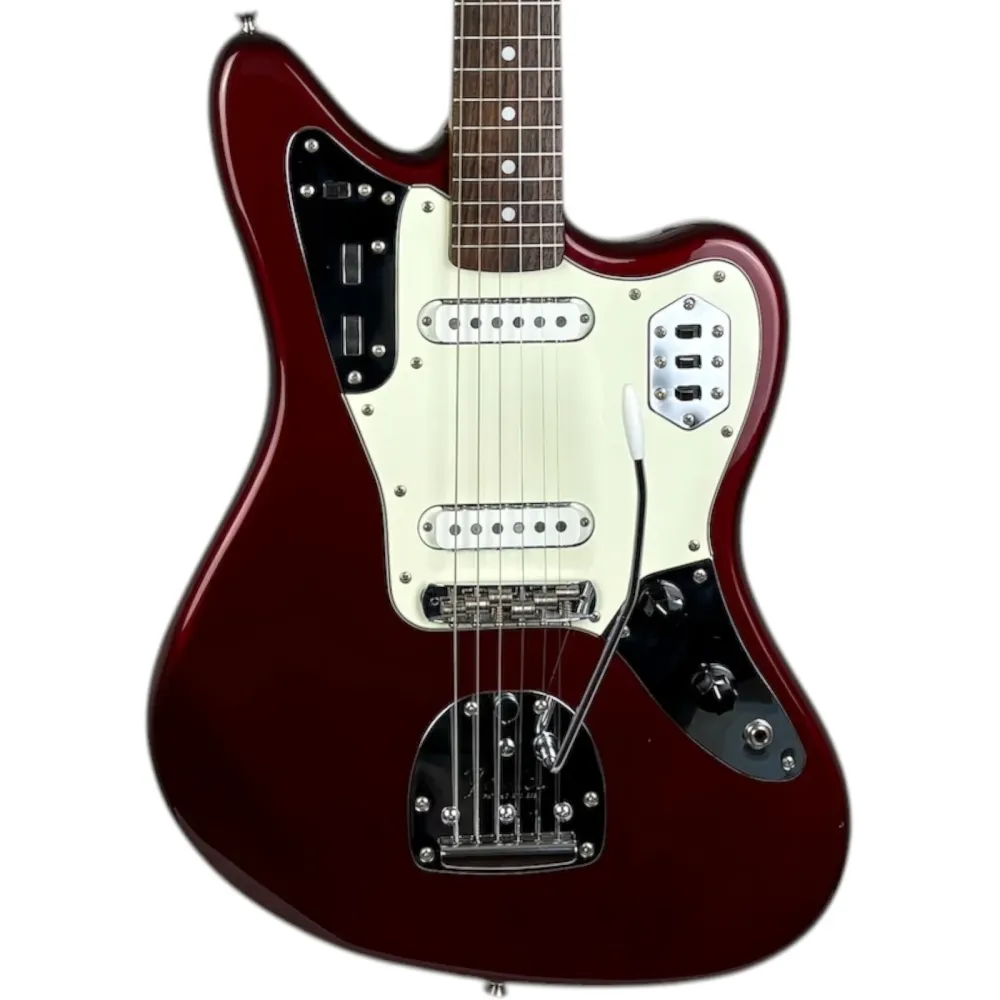 Fender Japan 66 Reissue Jaguar 2007-2010 - Candy Apple Red - Със съвпадащ глава