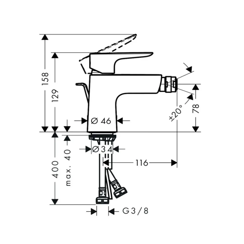 Hansgrohe Logis 70 за биде
