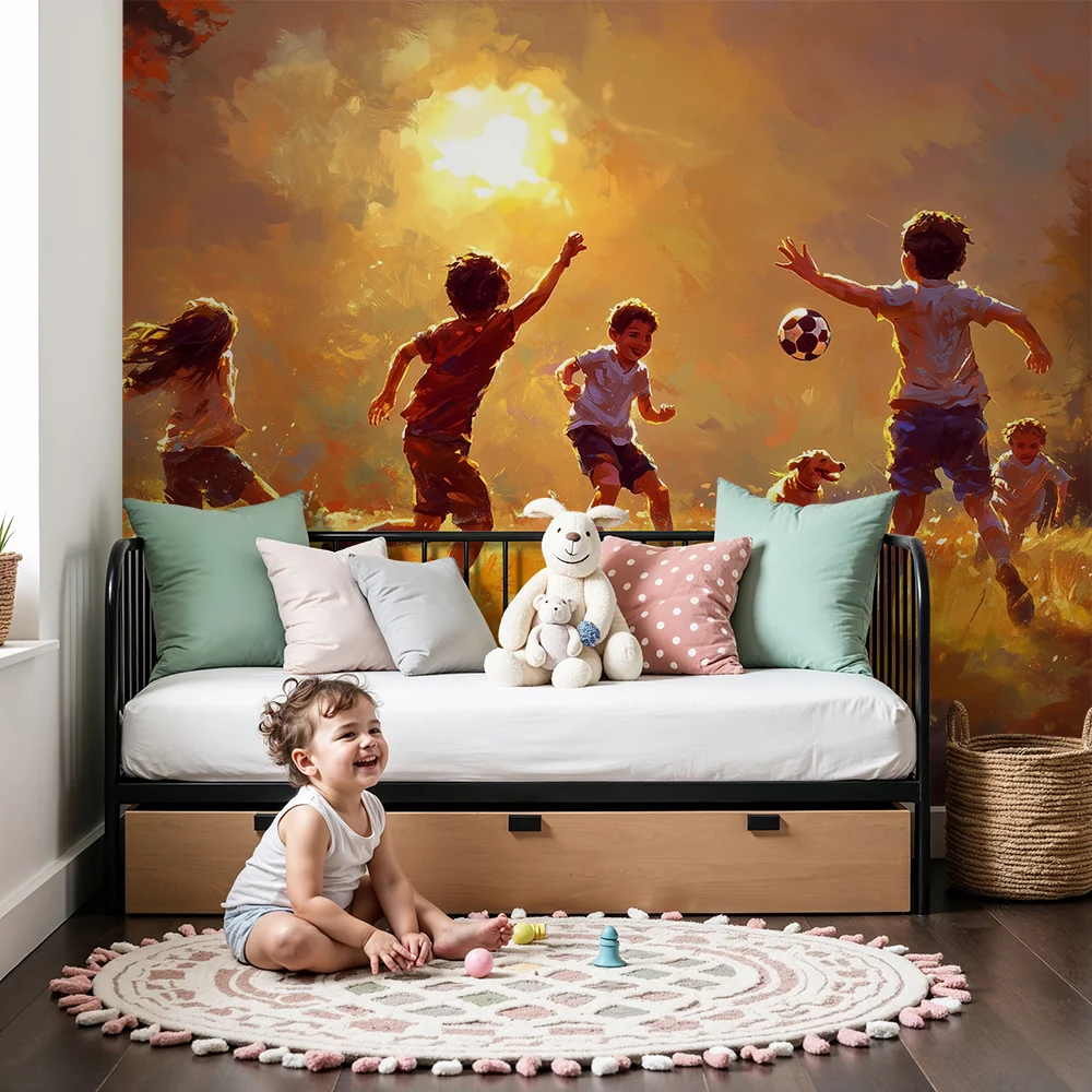 Kinderzimmer Tapete | Sommer Outdoor-Spiele