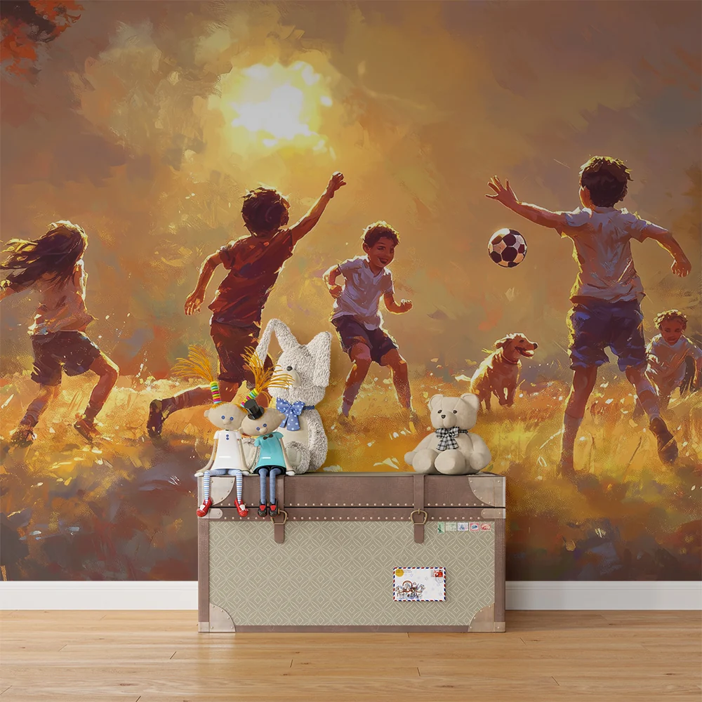 Kinderzimmer Tapete | Sommer Outdoor-Spiele
