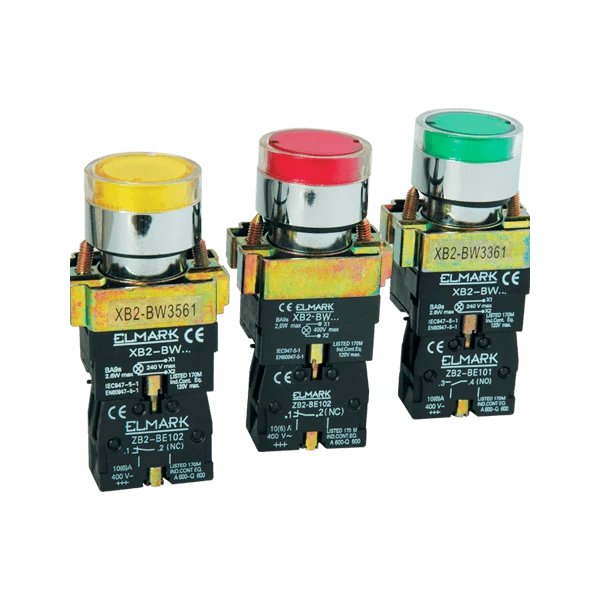 Бутон с LED индикатор EL2-BW 3471 230V червен Elmark