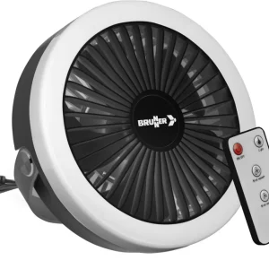Вентилатор за къмпинг и палатка с дистанционно, батерия и LED лампа MOONBELLE RG