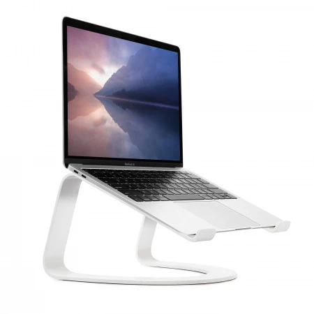 Бяла стойка за MacBook от 12South Curve