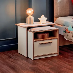Нощно шкафче «Modera» + табуретка и чекмедже, размер 55х48х42см