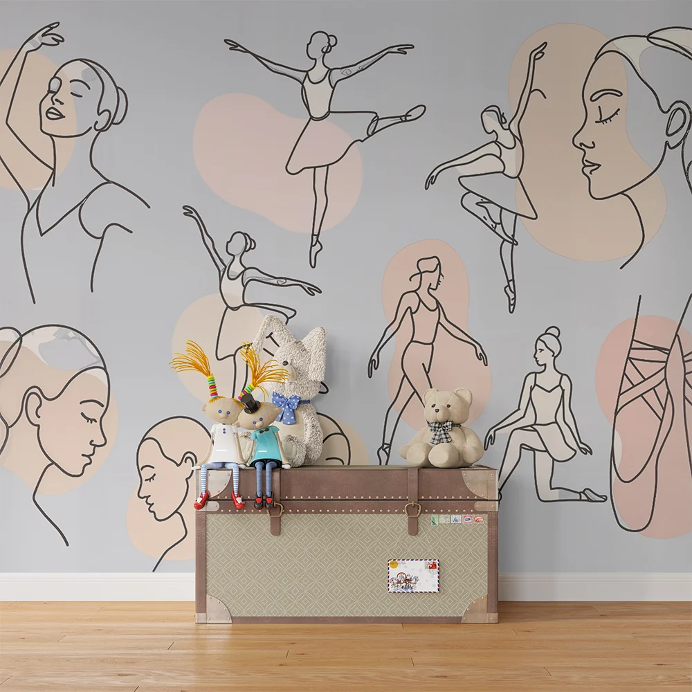 Papel de parede crianç | Bailarinas elegantes e silhuetas artísticas