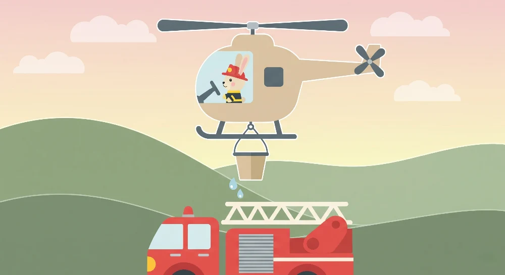 Papel de parede crianç | Bombeiros heróis em ção