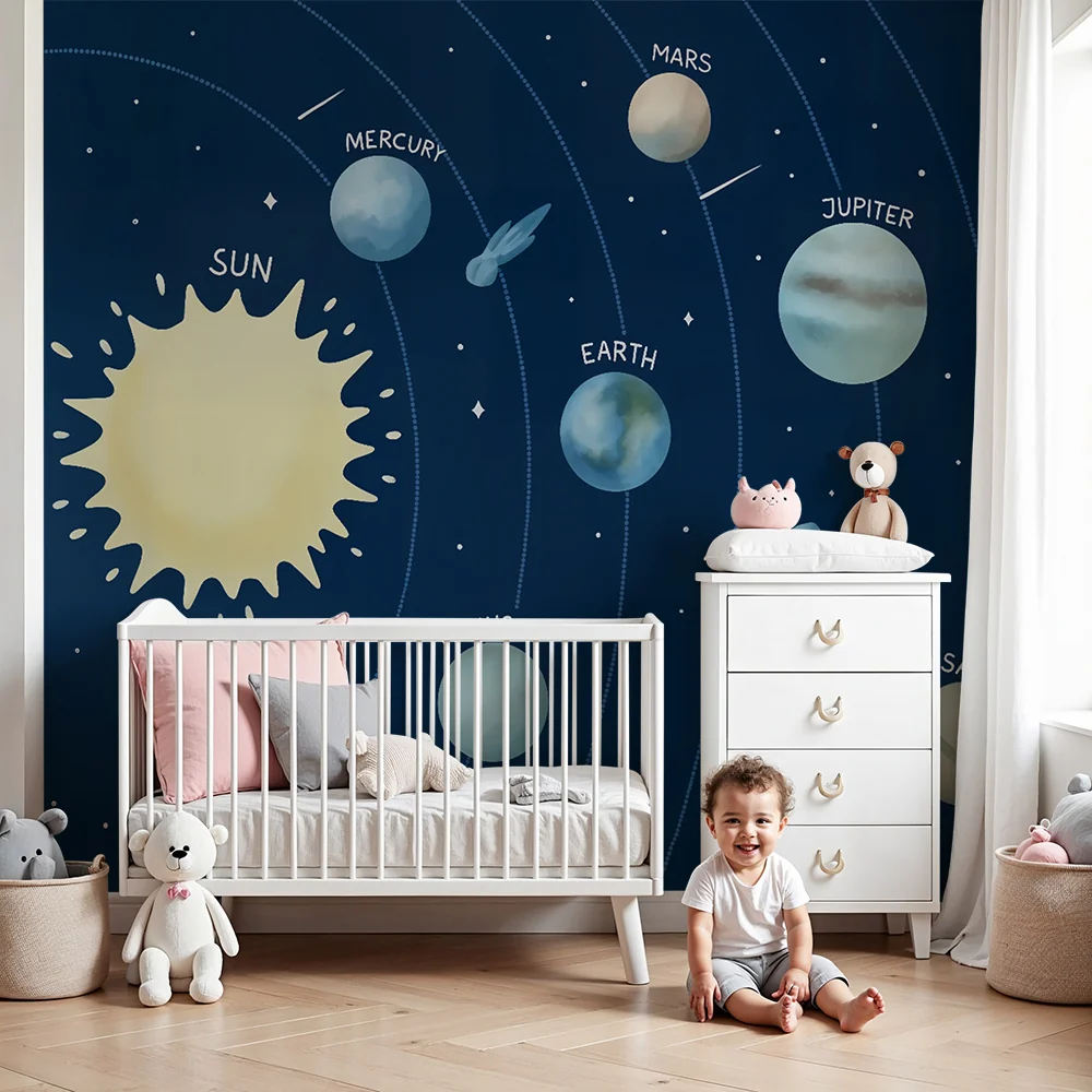 Papel de parede crianç | Sistema solar e planetas