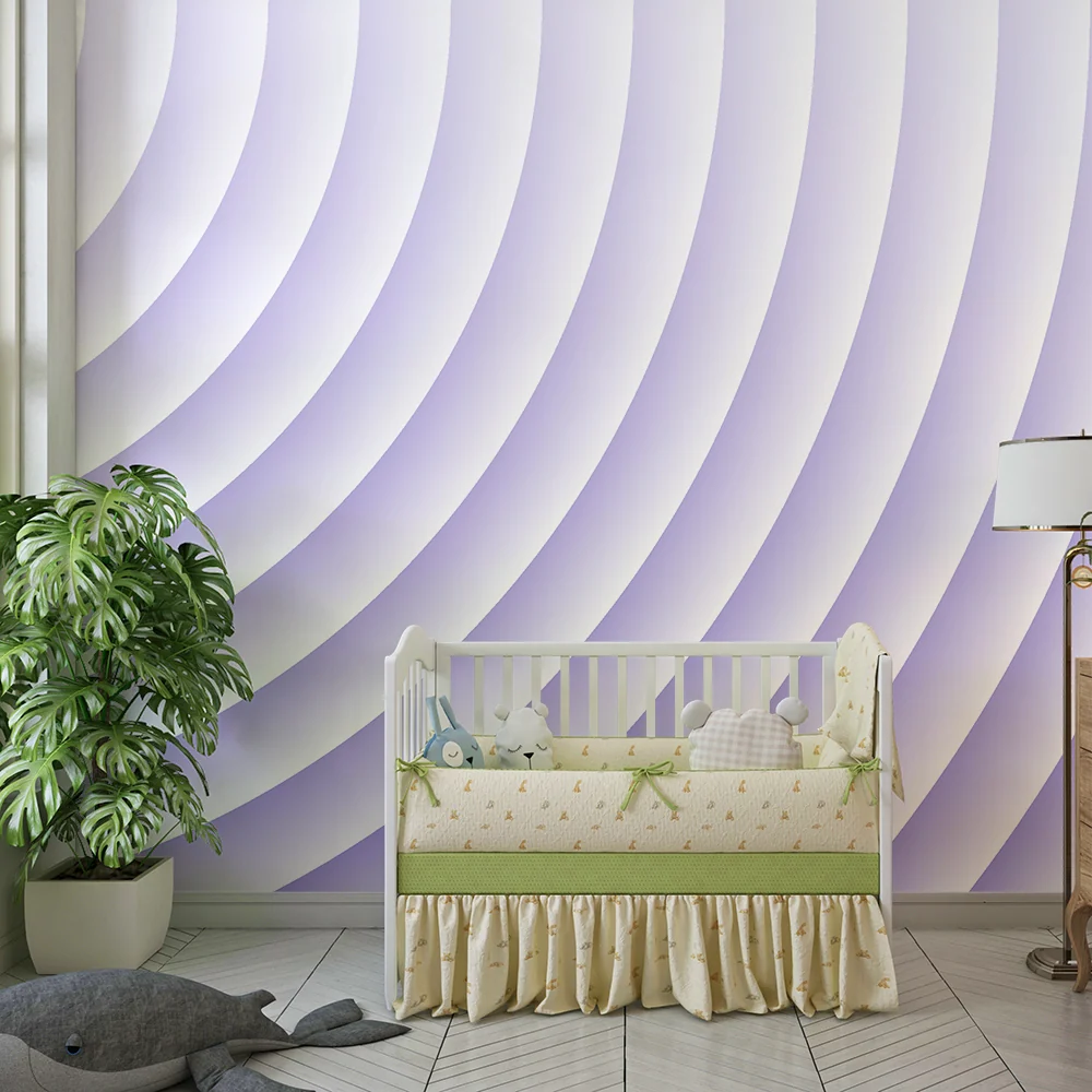 Papel de parede quarto bebê | Меки виолетови вълни