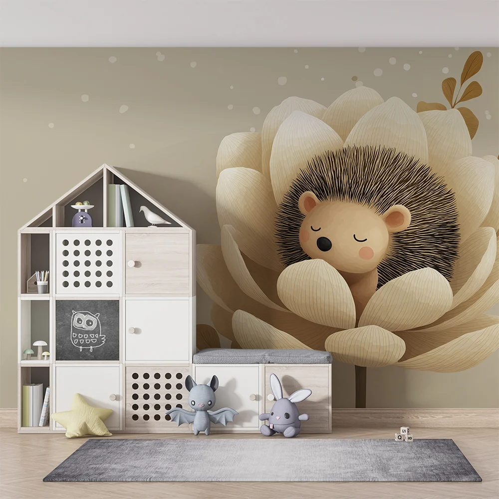 Papel de parede quarto bebê | Спящо бодливо иглолистно в цвете деликатност