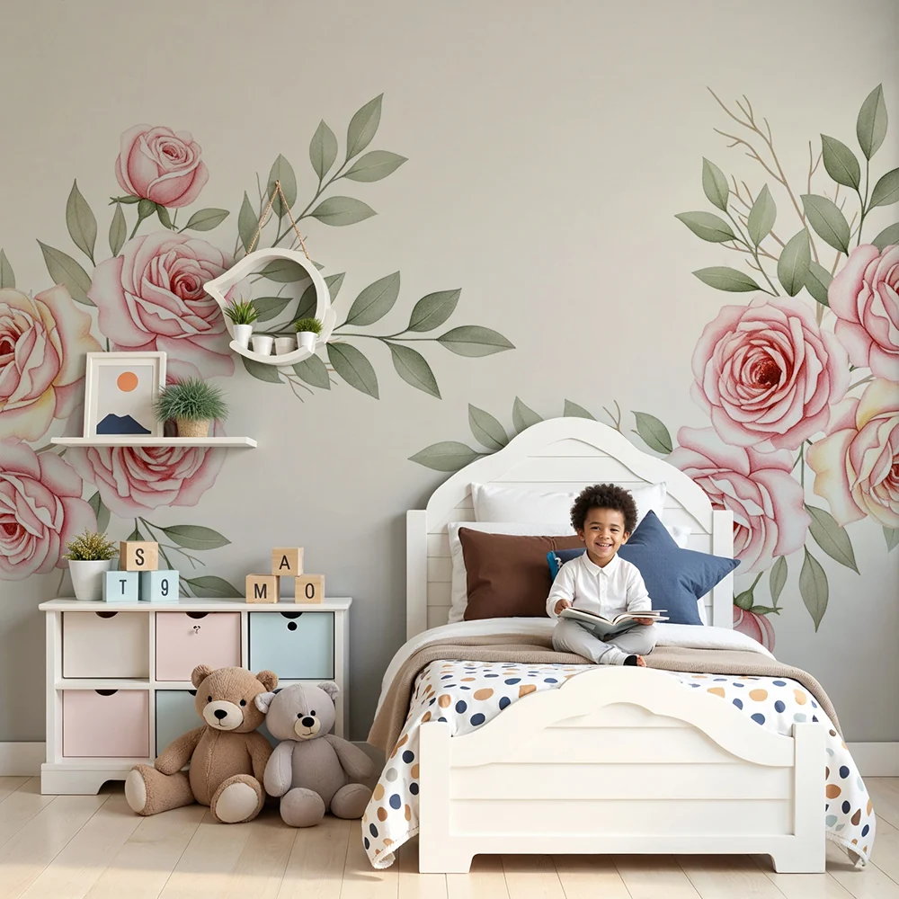 Papel de parede quarto bebê | Дуо рози