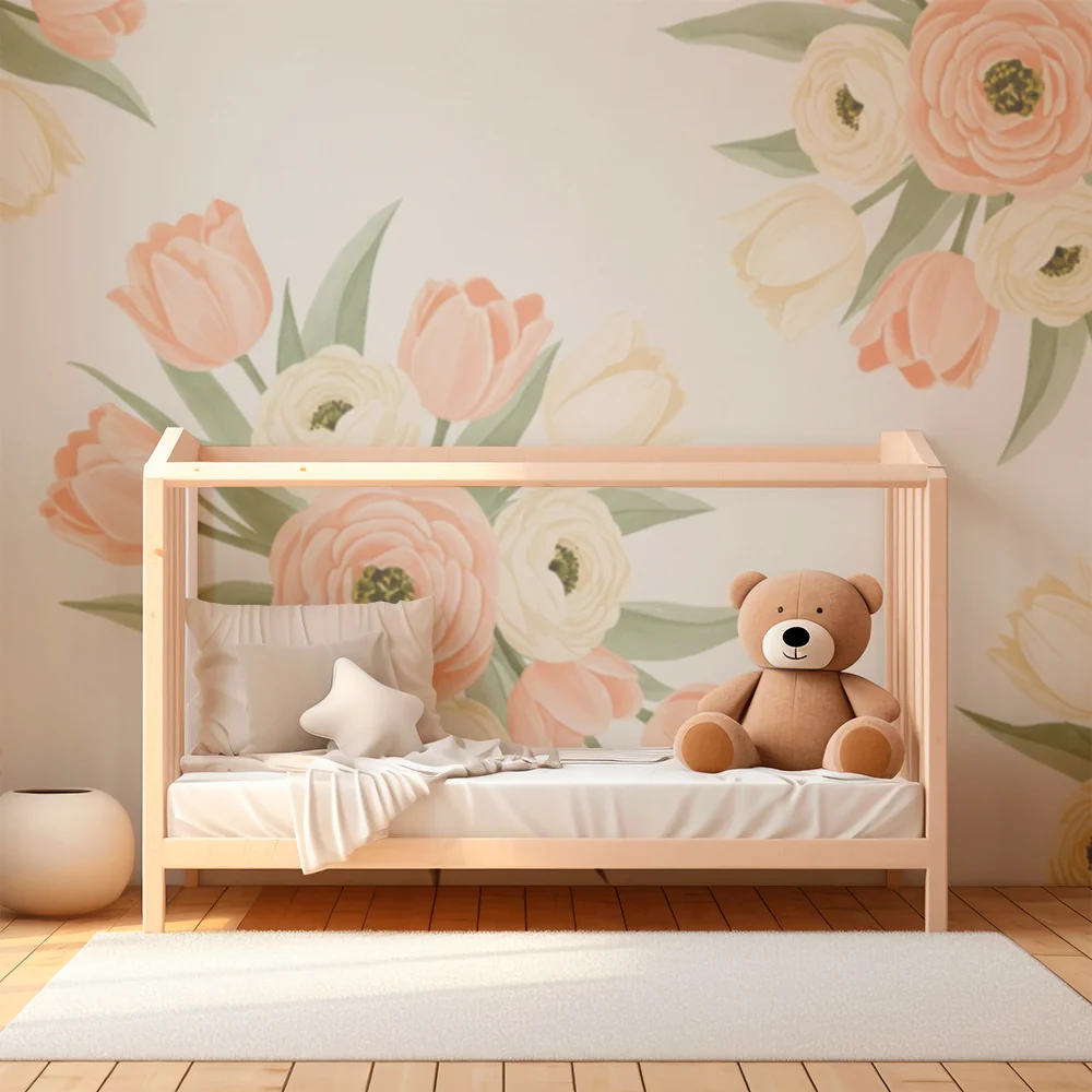 Papel de parede quarto bebê | Букети от лалета
