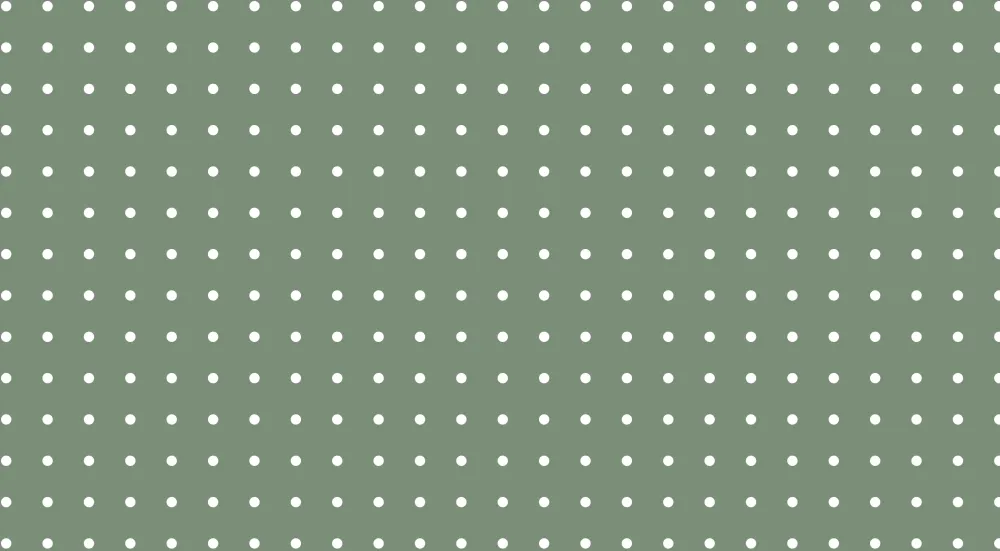 Papel de parede quarto bebê | Bolinhas brancas em fundo verde suave