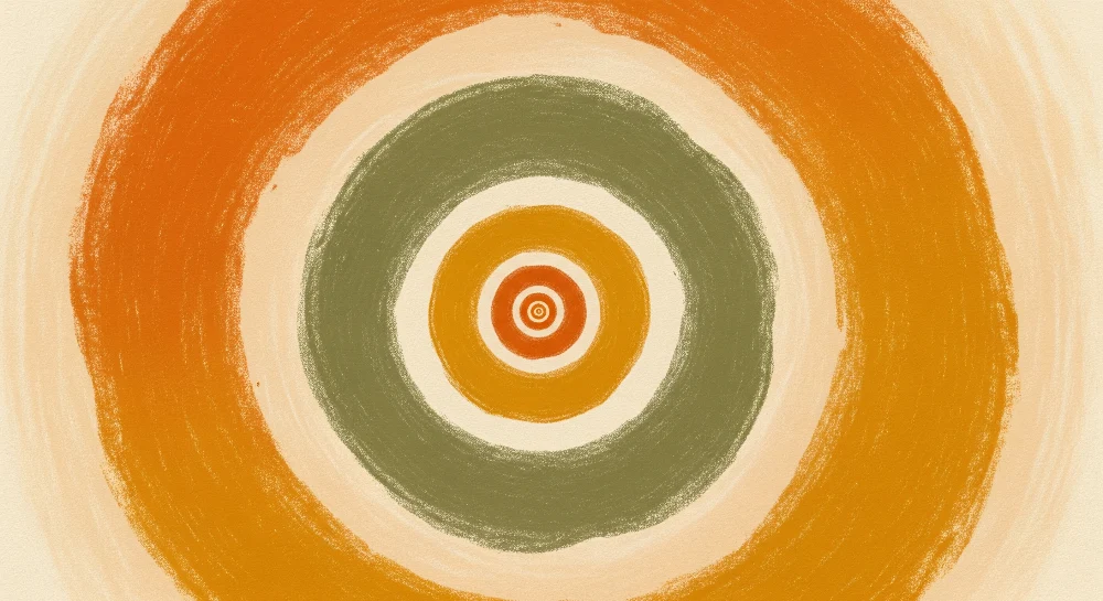 Papel de parede quarto bebê | Coloridos círculos em degradê laranja e verde