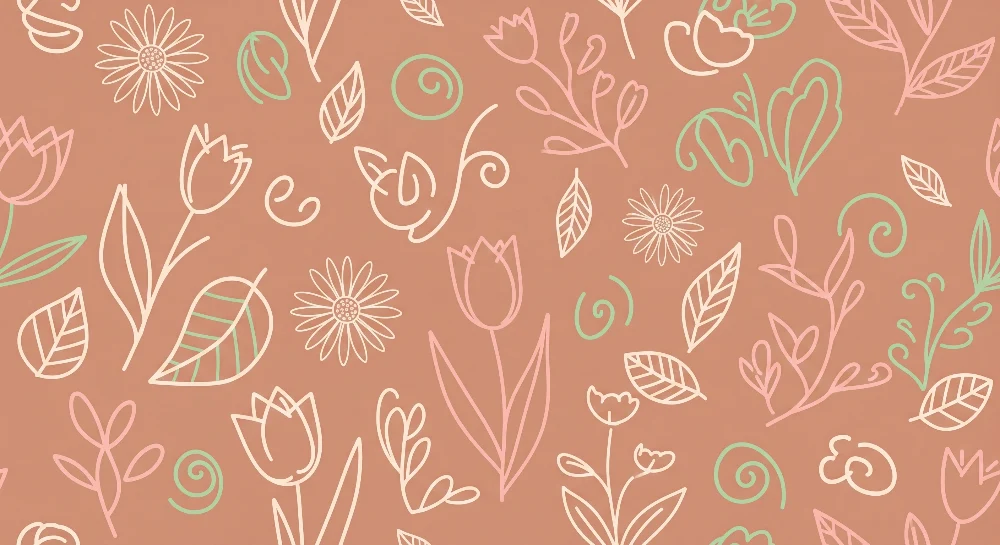 Papel de parede quarto bebê | Delicadas flores e padrões suaves