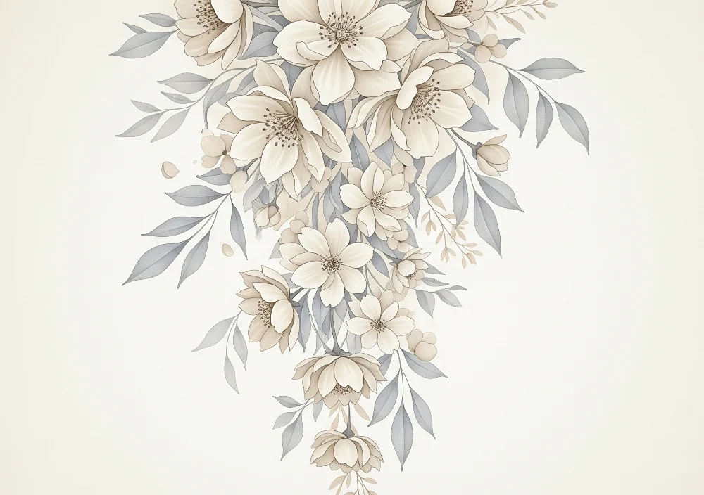Papel de parede quarto bebê | Delicadas flores em tons suaves e pastel