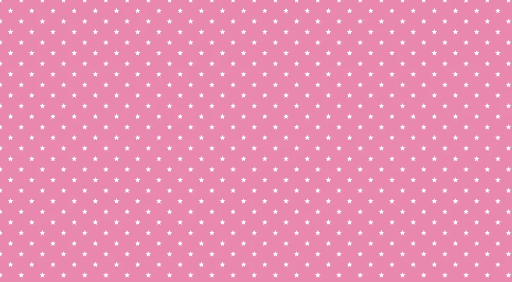 Papel de parede quarto bebê | Estrelas brancas em fundo rosa brilhante