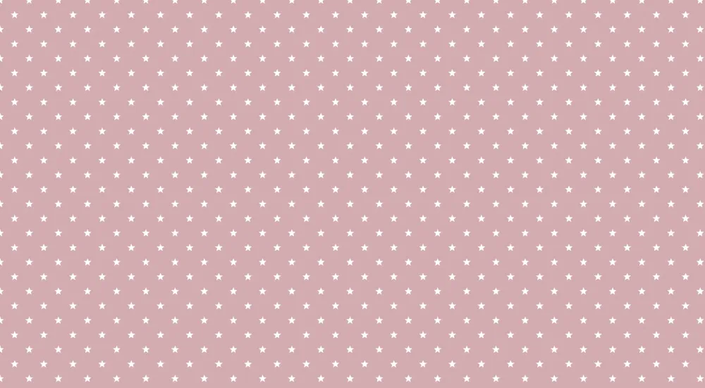 Papel de parede quarto bebê | Estrelas brancas em fundo rosa escuro