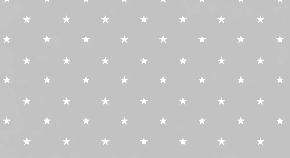 Papel de parede quarto bebê | Estrelas brancas em fundo cinza calmante