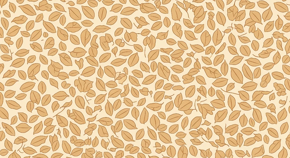 Papel de parede quarto bebê | Folhas delicadas em fundo bege