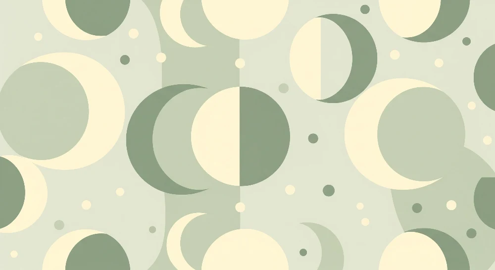 Papel de parede quarto bebê | Padrões lunares e geométricos em tons suaves