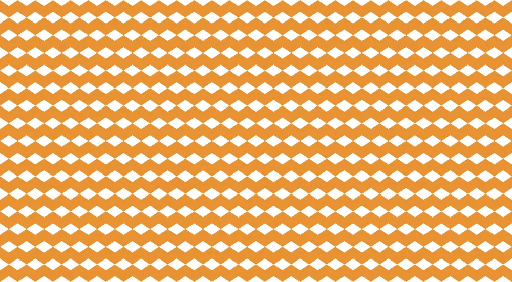 Papel de parede quarto bebê | Padrão geométrico de losangos laranja e branco