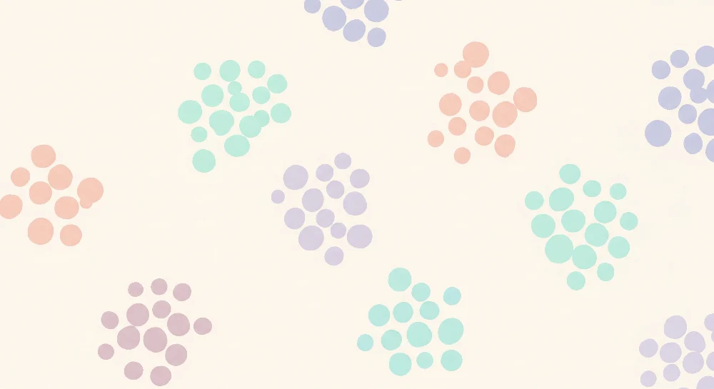 Papel de parede quarto bebê | Pastel bubble patterns on soft background