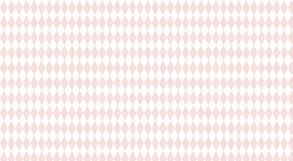 Papel de parede quarto bebê | Suave padrão de losangos em rosa claro