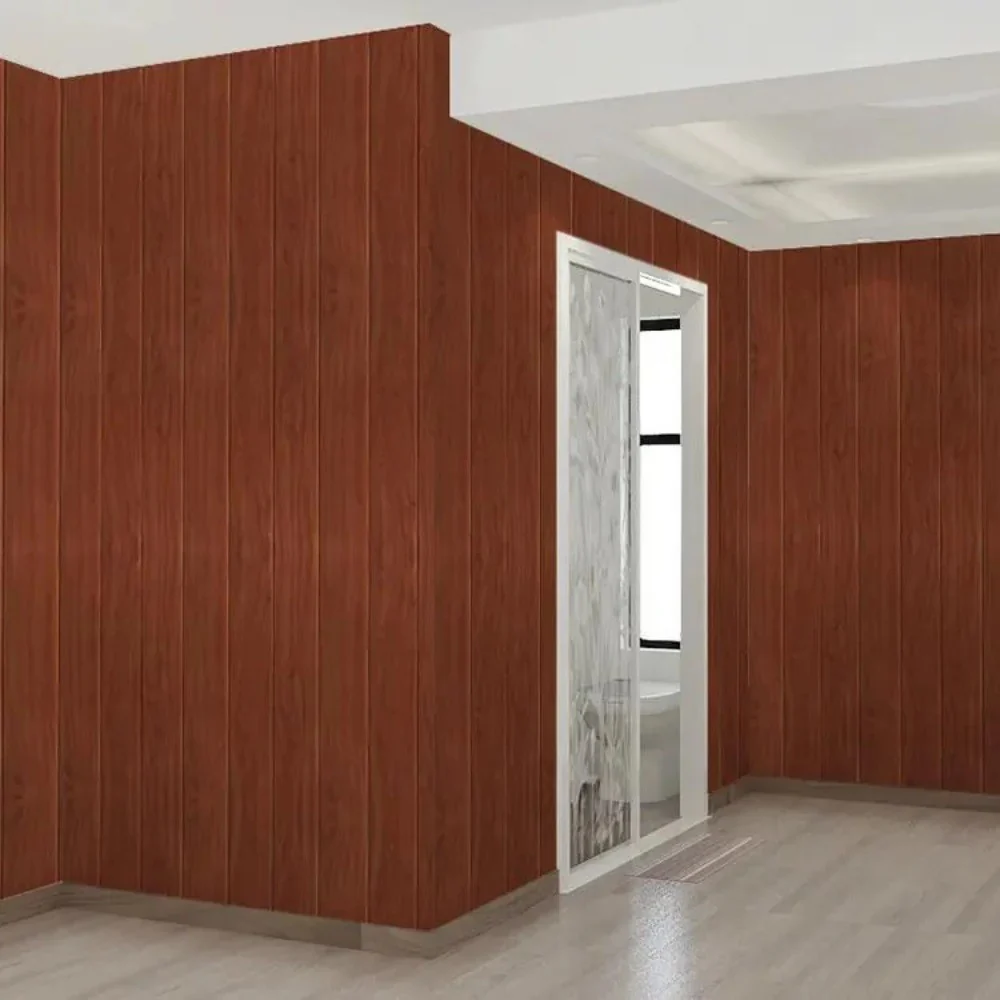 Комплект от 10 3D тапетни плочки Тухлени дървени плочки | RusticHome