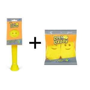 Scrub Daddy Четка за миене - Включва 2 допълнителни гъби - Жълт