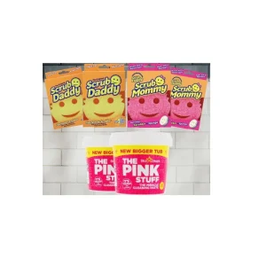 Scrub Daddy & комплектът Pink Stuff - Scrub Mommy, Scrub Daddy, 2x 850g паста