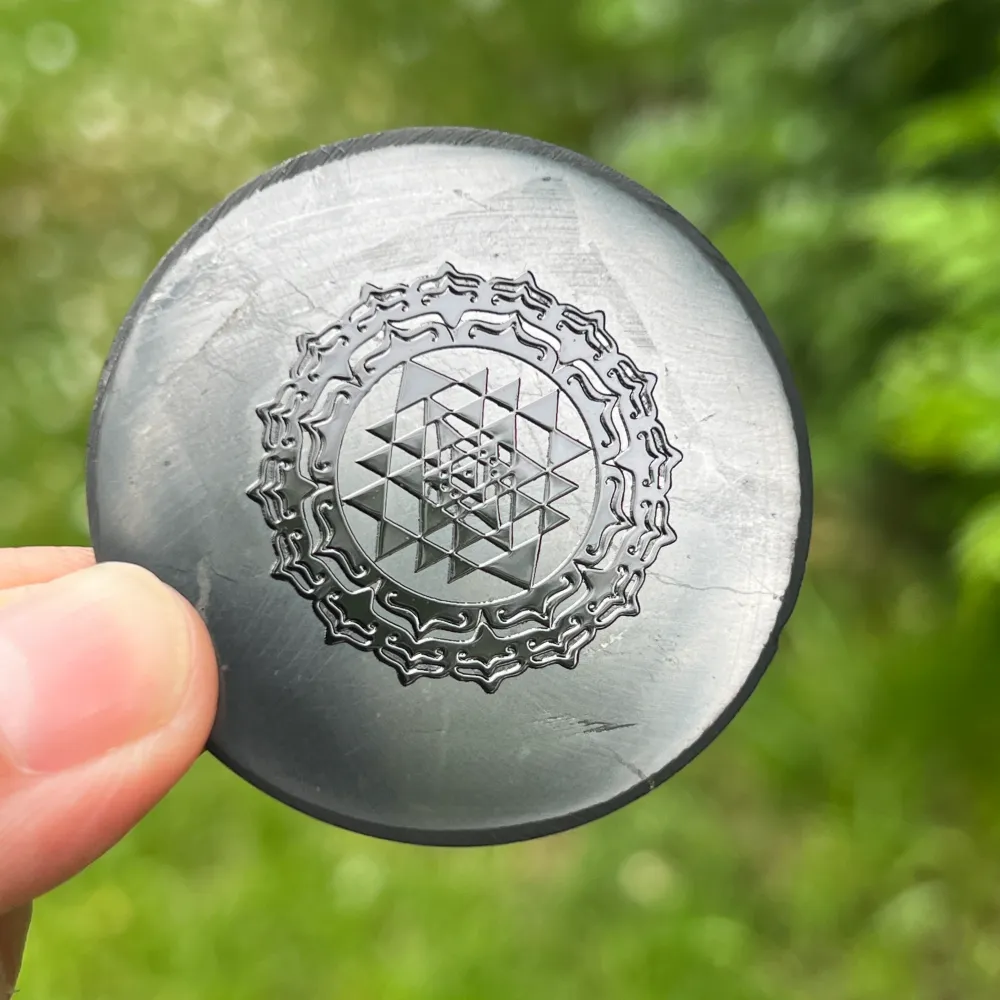 Sri Yantra Shungite Disc