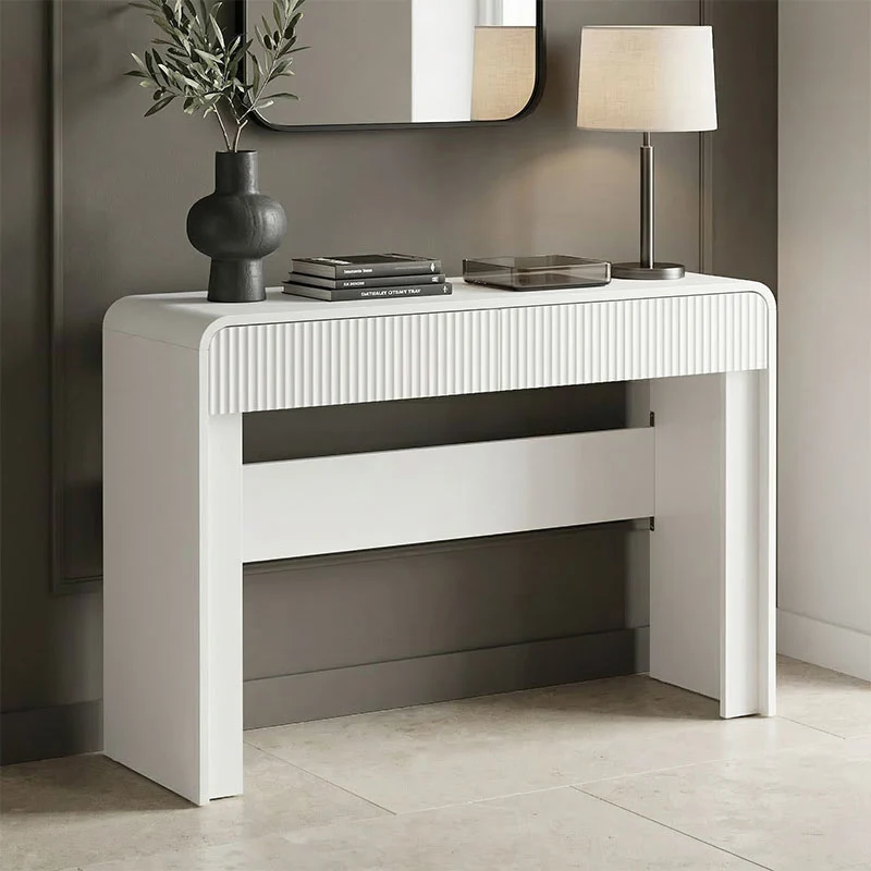 Конзолна маса ZEPLEN mdf в бял цвят 110x38x75см